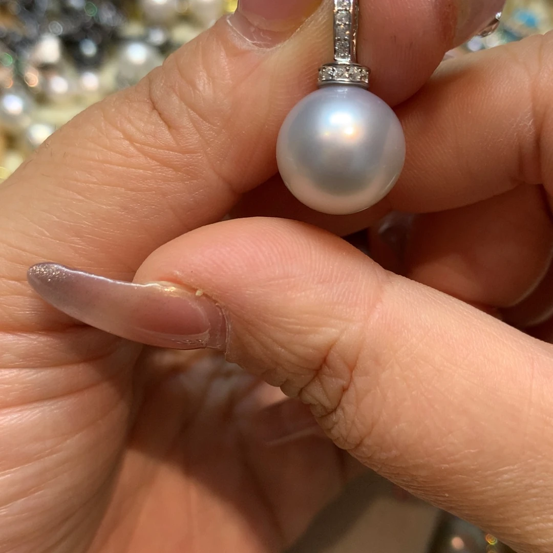 海水珍珠颈饰银S925镶嵌