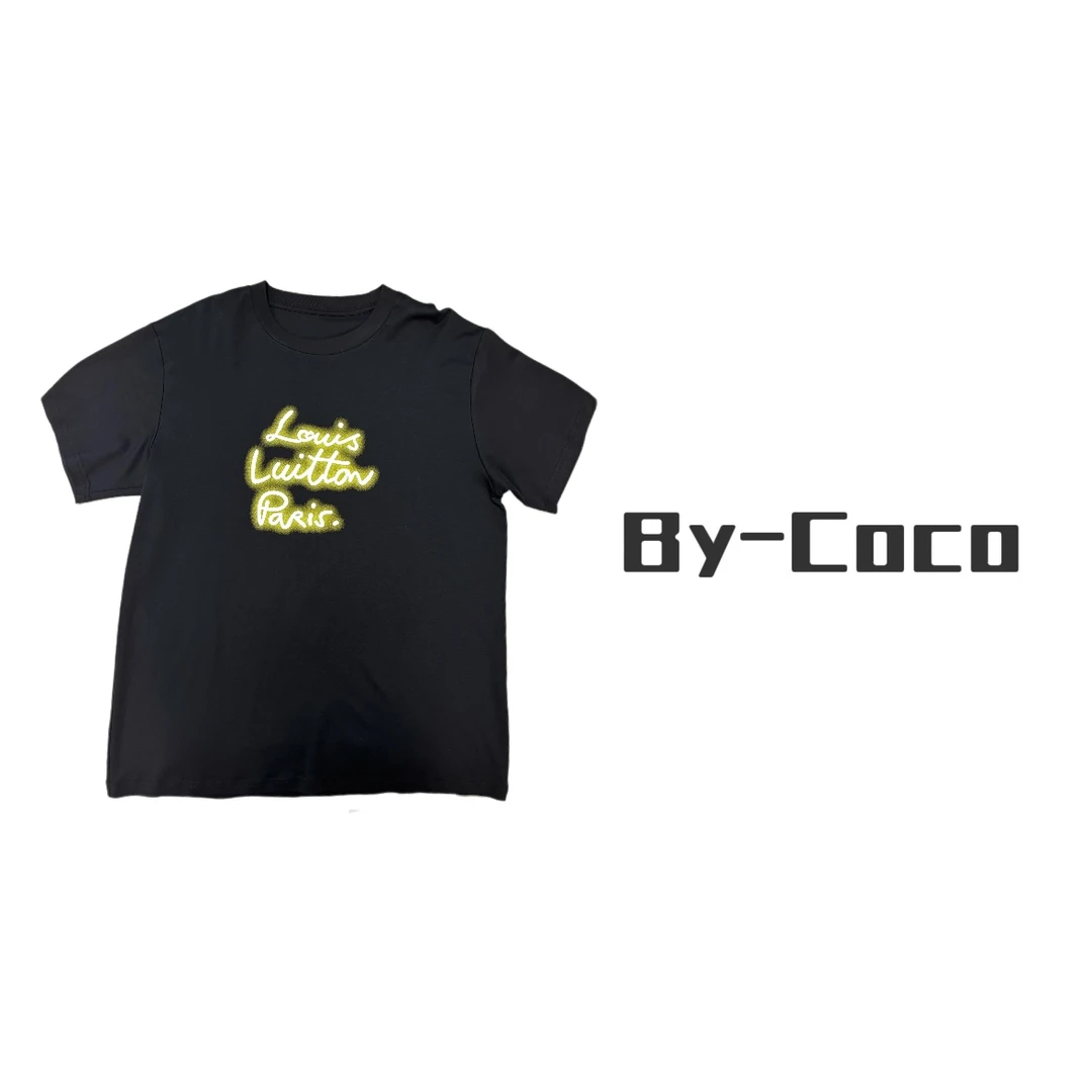 By-Coco专属25新款荧光字母款短袖T恤