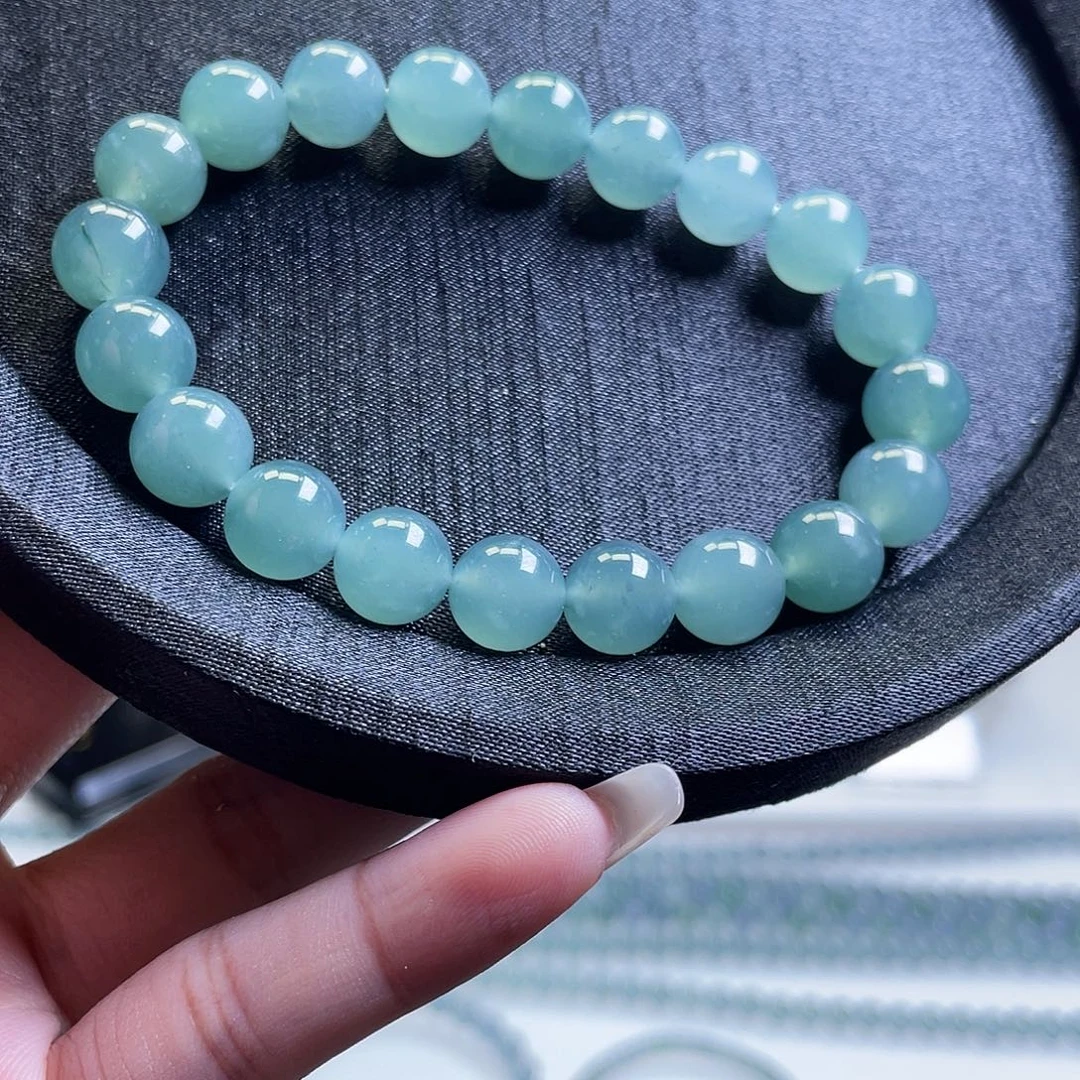 翡翠未镶嵌手串9.8mm冰胶单圈手串