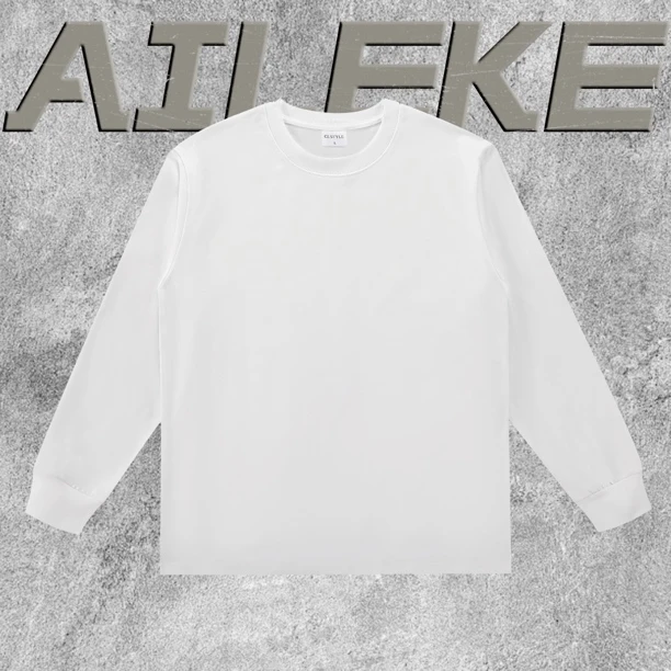 AILEKE 280克长袖款 净版 宽松圆领纯棉休闲百搭