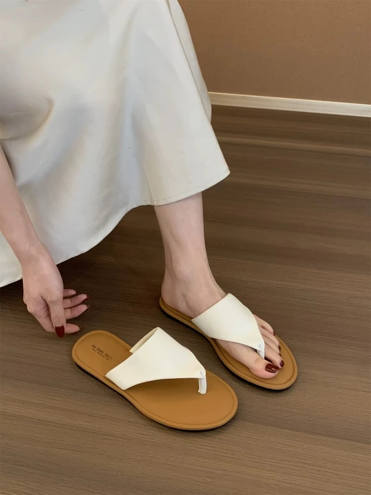 3150-1#鞋柜里必须有的一双复古度假风夹趾拖鞋