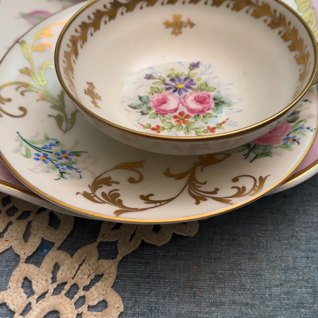 瓷片利摩日手绘杯