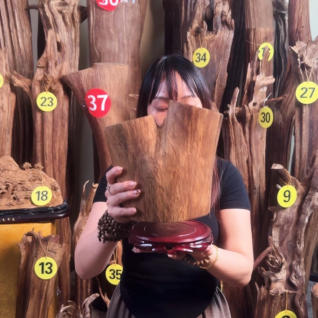 沉香沉香碎屑天然沉香原材料摆件➕底座