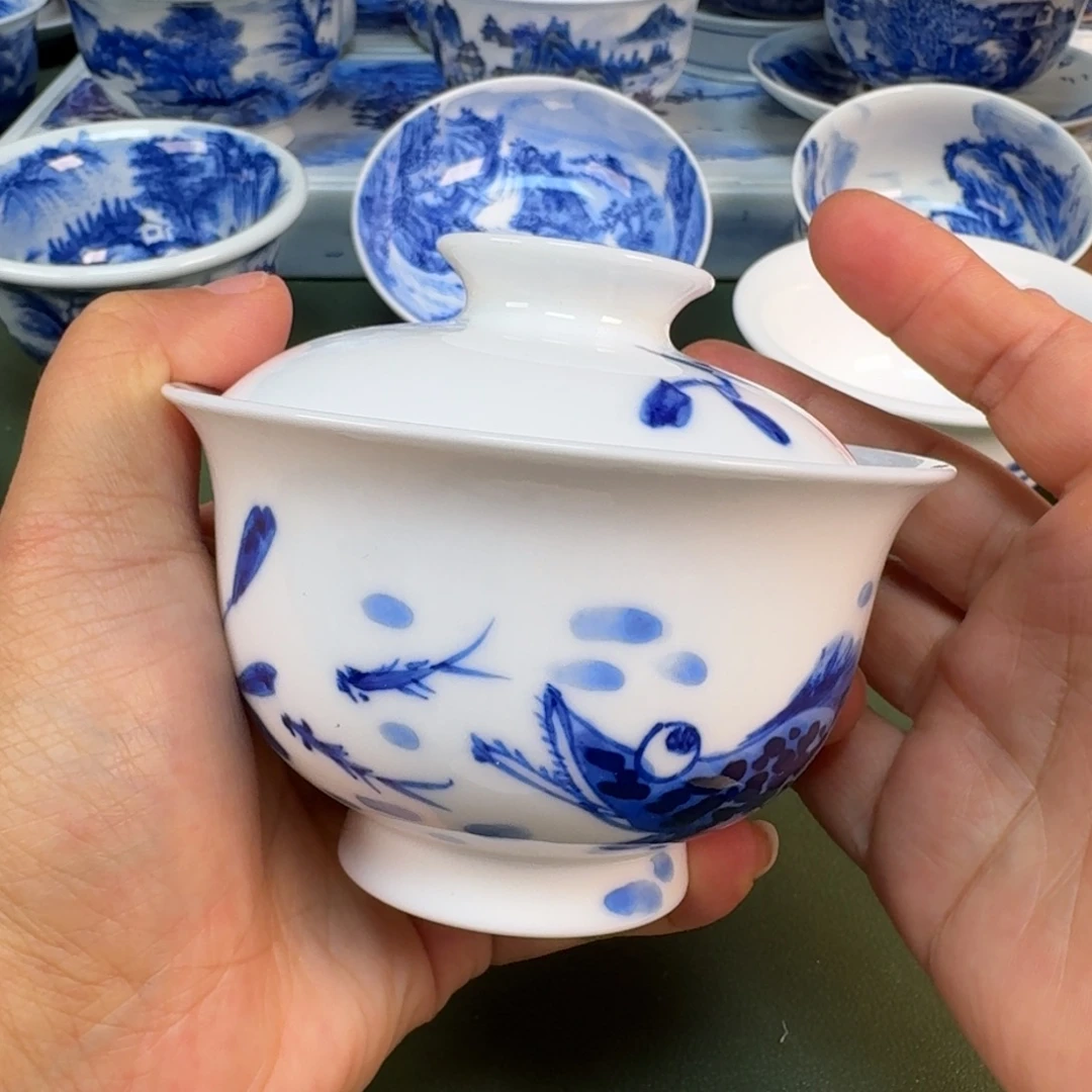 陶景德镇纯手绘茶具圆圆274