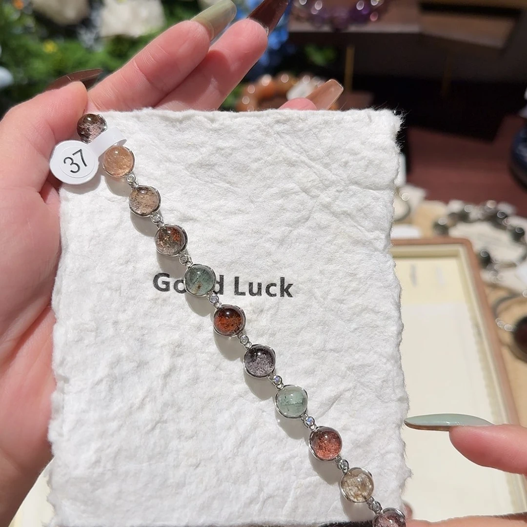 手链水晶银S925镶嵌幽灵手链