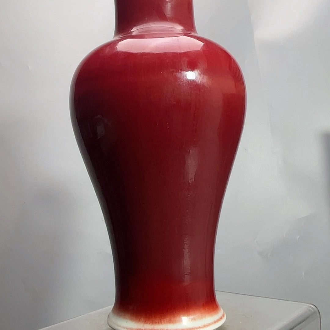 瓷郎窑红观音瓶一个