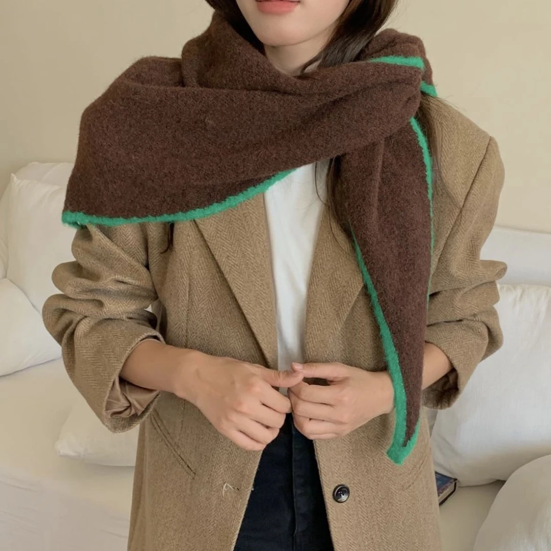 【美琪优选】韩系彩色系 三角巾 女士百搭大三角巾