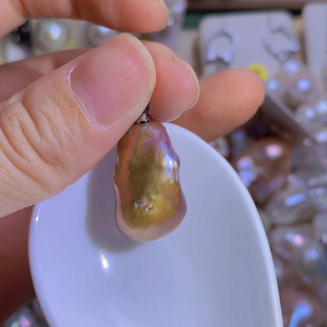天然淡水珍珠淡水珍珠银S925镶嵌