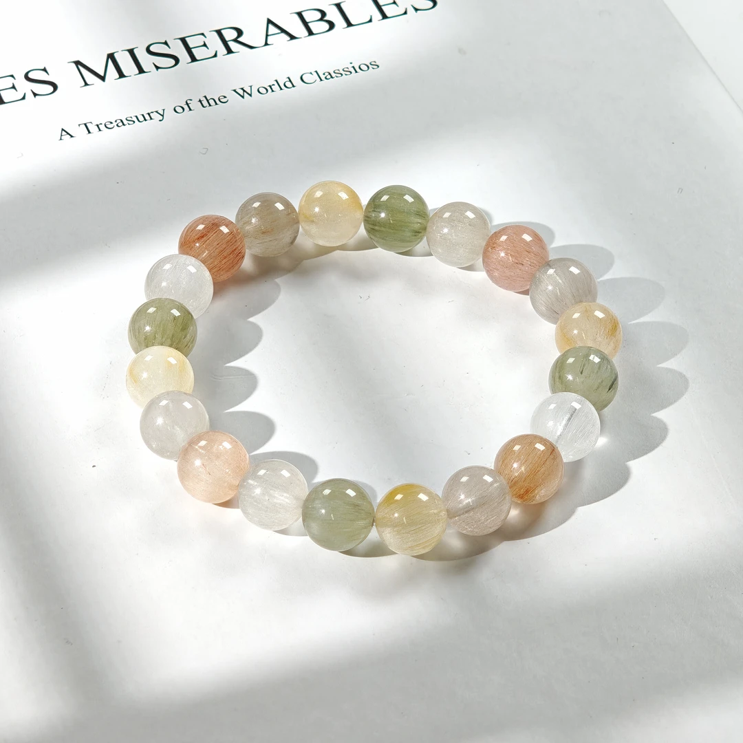 晶匠彩兔毛手串9mm+  多样性发一  简约