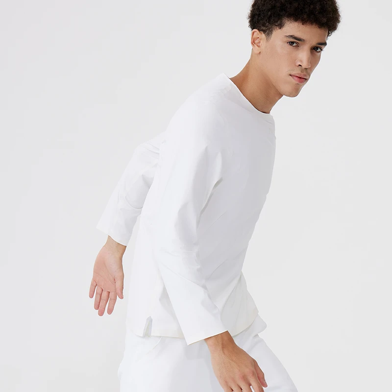 TAGX探观蓝鲸丝圆领长袖T恤25夏季户外运动抑菌速干透气不磨毛版