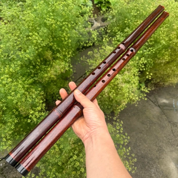 手工精制紫竹大漆八孔闭口短箫（携带方便）