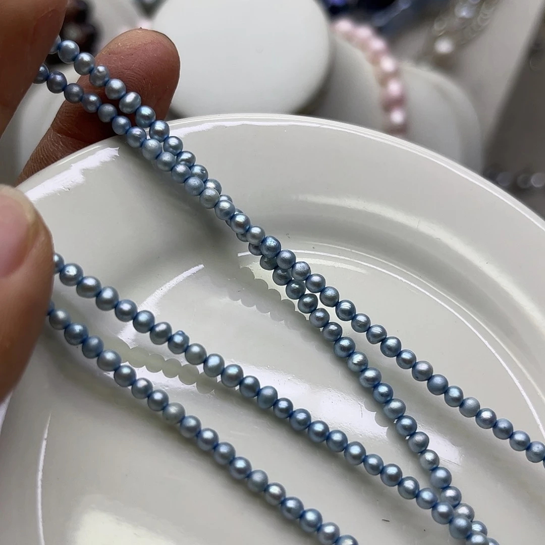 钛钢淡水珍珠项链