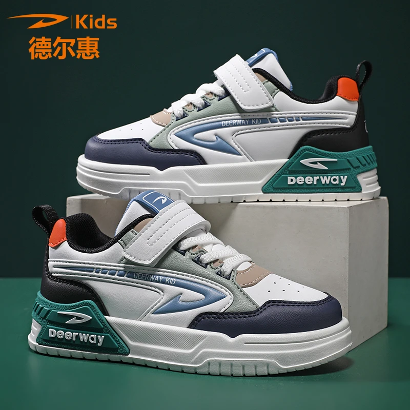 德尔惠儿童板鞋男孩运动鞋春季2025新款中大童休闲鞋软底男童鞋子