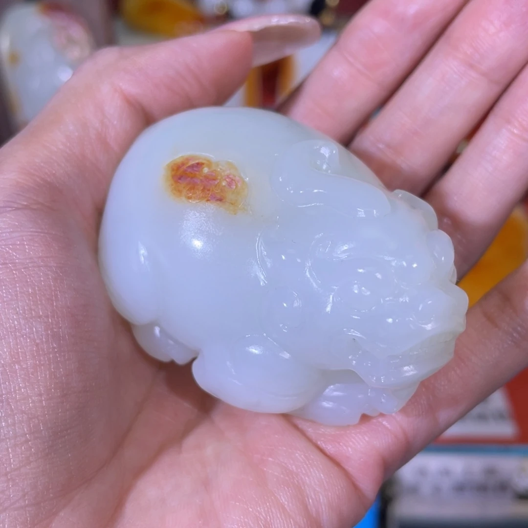 绿***植和田玉未镶嵌把件