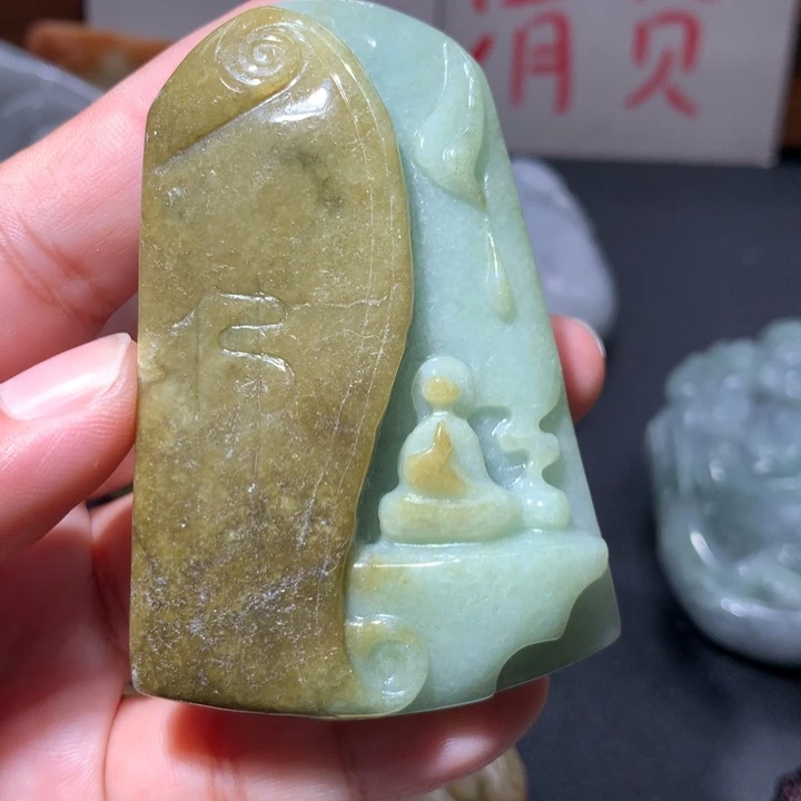 翡翠未镶嵌颈饰保真天然A货翡翠