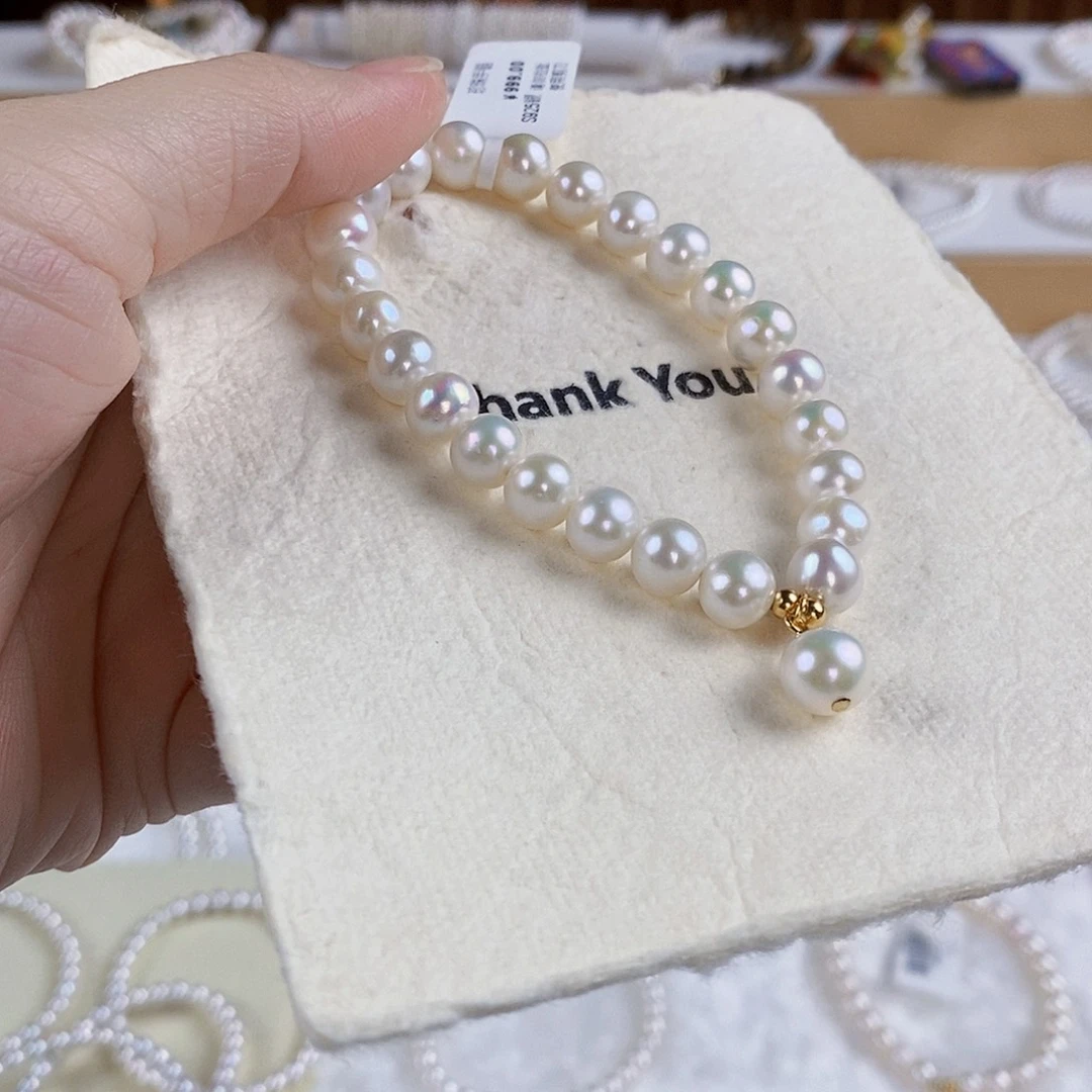 淡水珍珠手绳银S925镶嵌