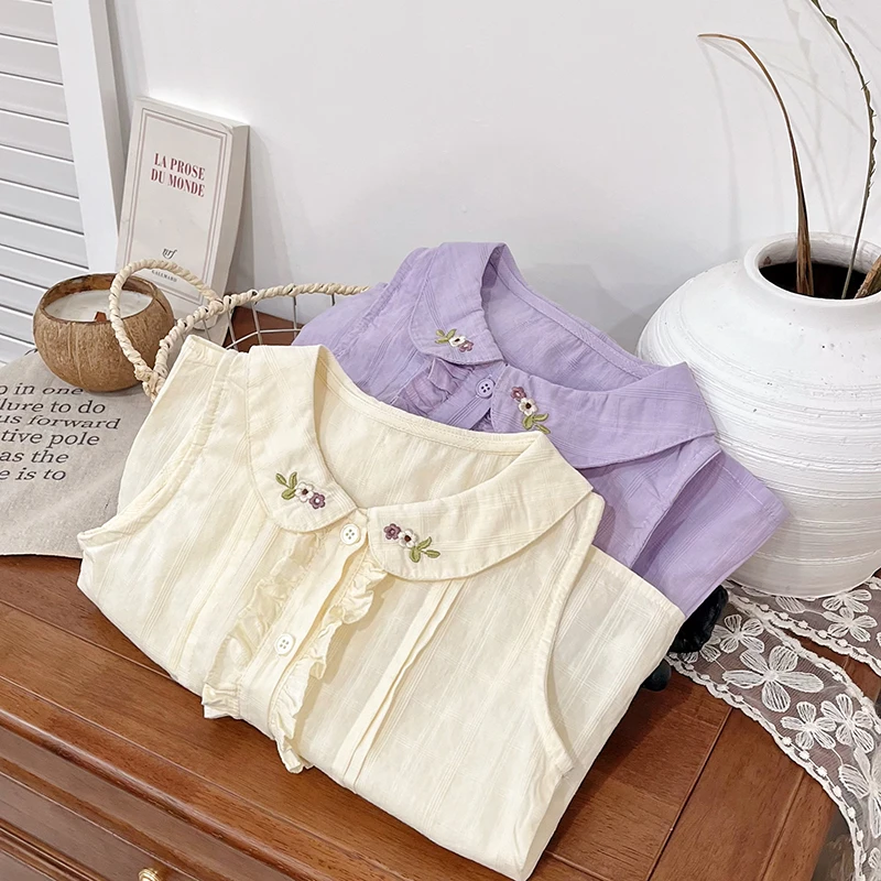 女童夏季新款时尚洋气刺绣无袖背心夏季新款洋气两色无袖背心上衣