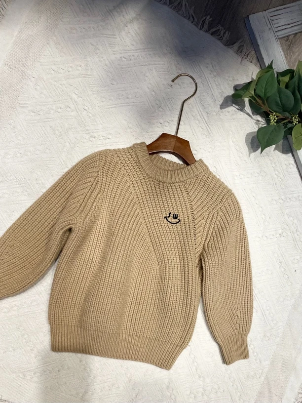 DDY6182绣花插肩毛衣【80-130】（非质量不退换）