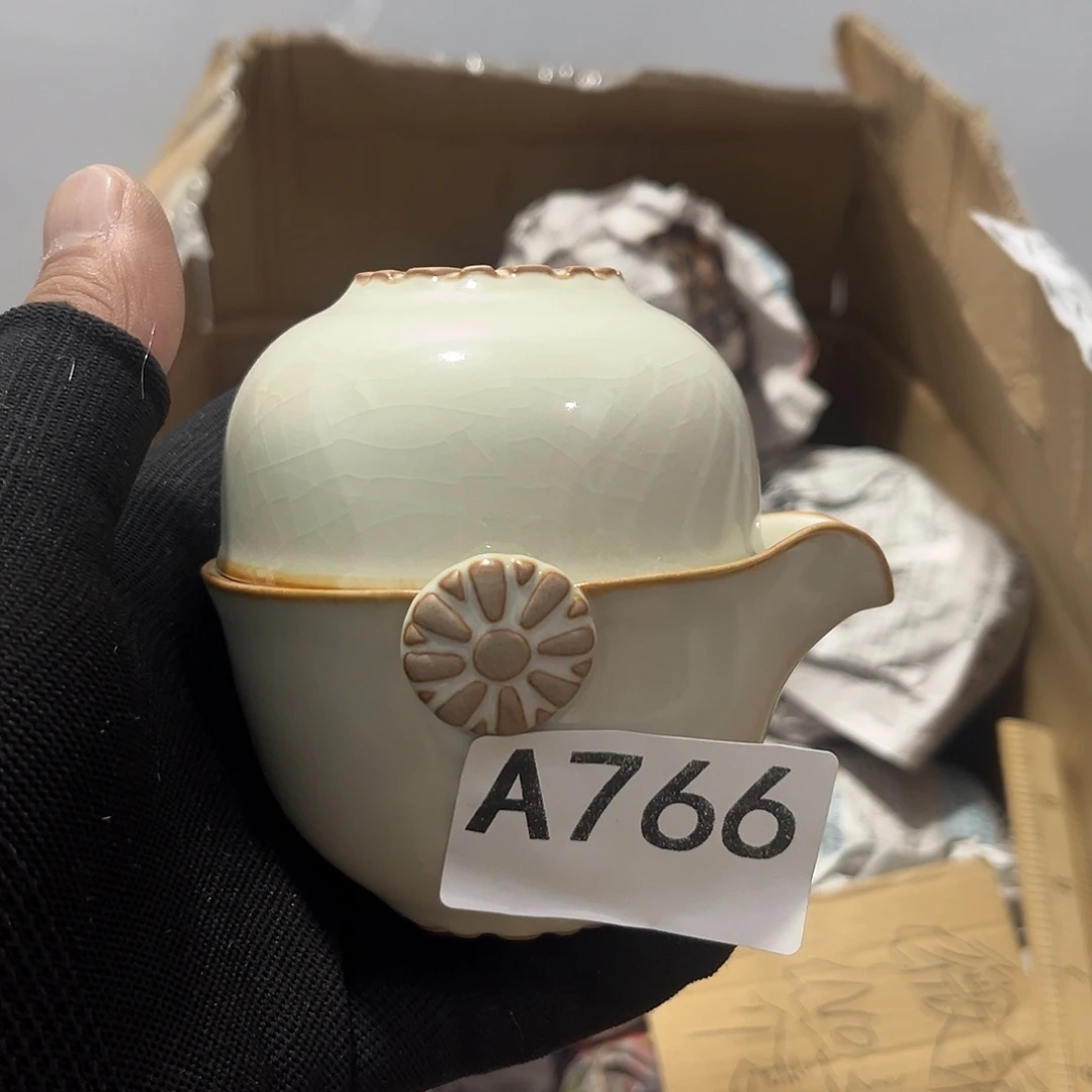 瓷片茶摆件工艺品摆件666