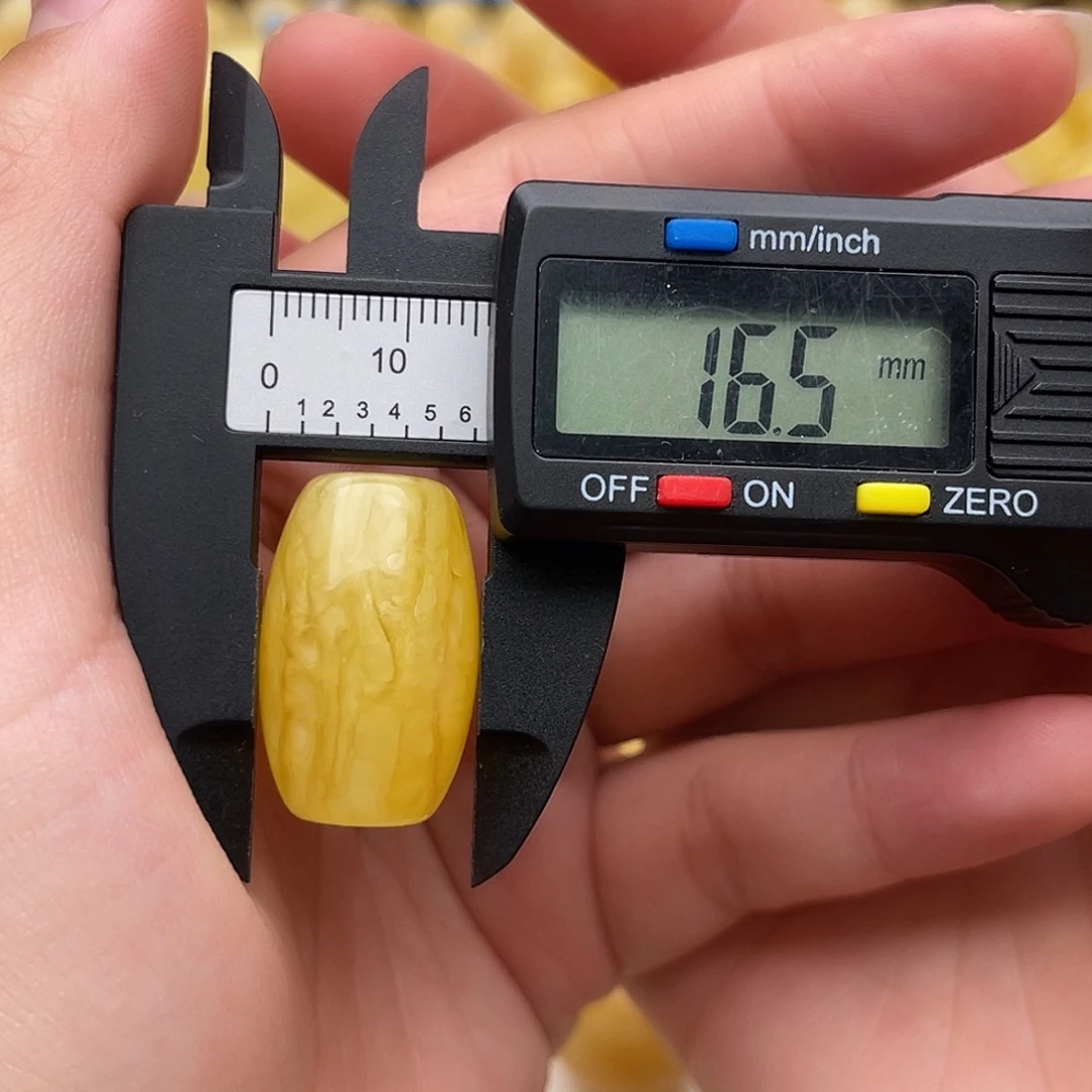 琥珀未镶嵌裸石蜜蜡桶珠梦