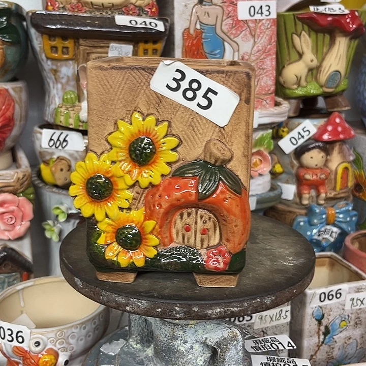 粗陶材质多肉花盆