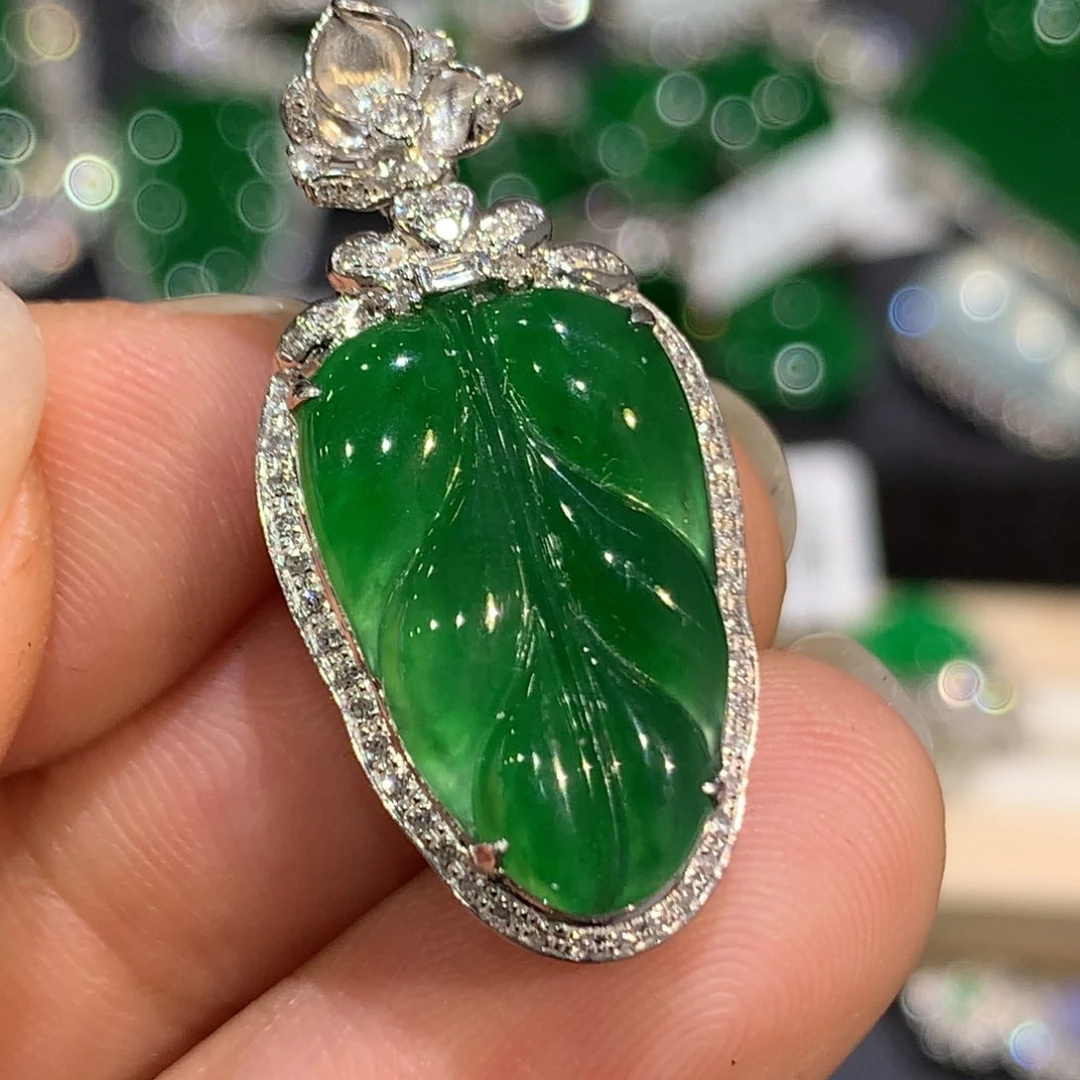 翡翠颈饰18K金镶嵌8、