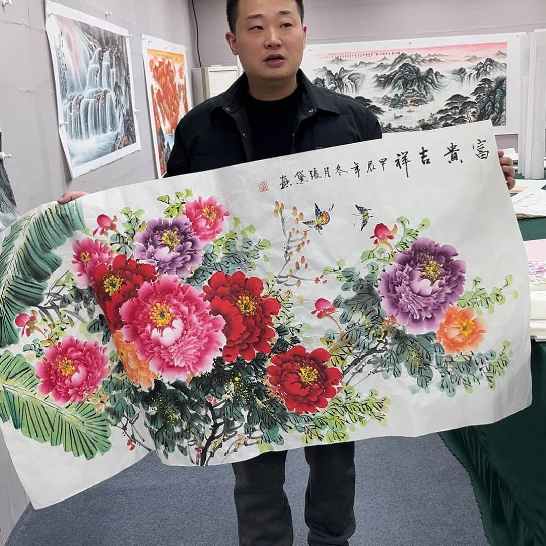 国画宣纸国画作品纯手绘张