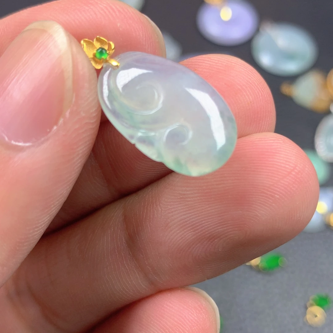 【闪购商品】翡翠18K金镶嵌颈饰翡翠