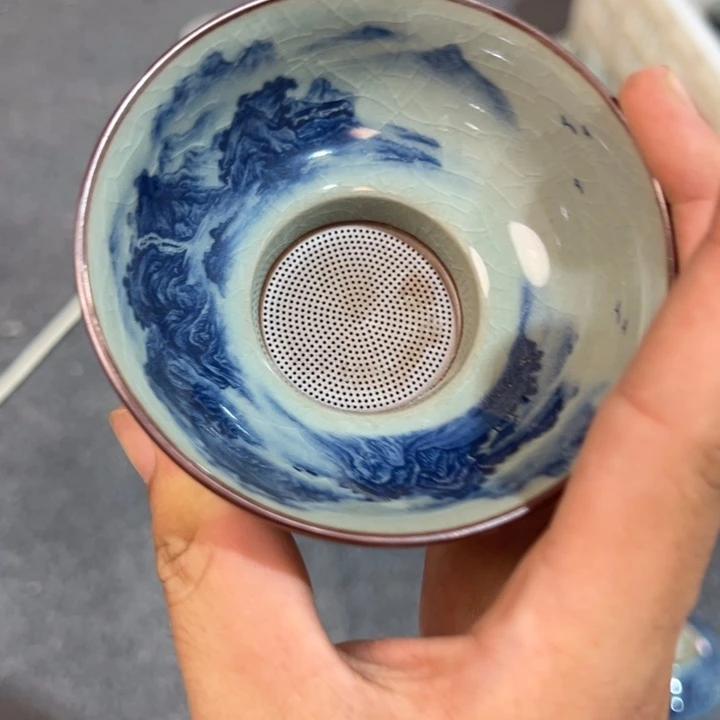 淘泥千里江山茶漏的漏