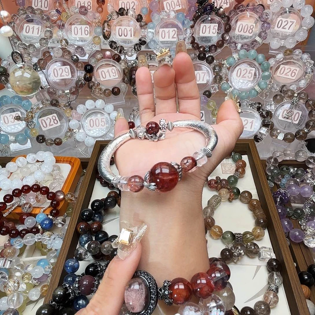 无***碍水晶银S925镶嵌手链