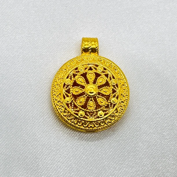 足金饰品/福字镂空八宝罗盘(赠合金链)/0.90/1B5G1960/K