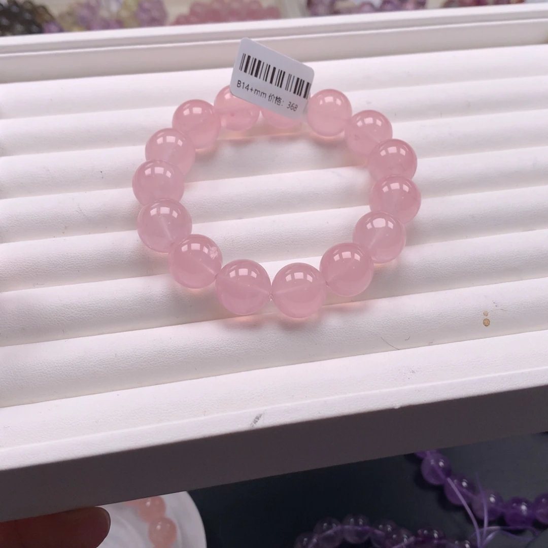 水晶手链未镶嵌马粉14，B39