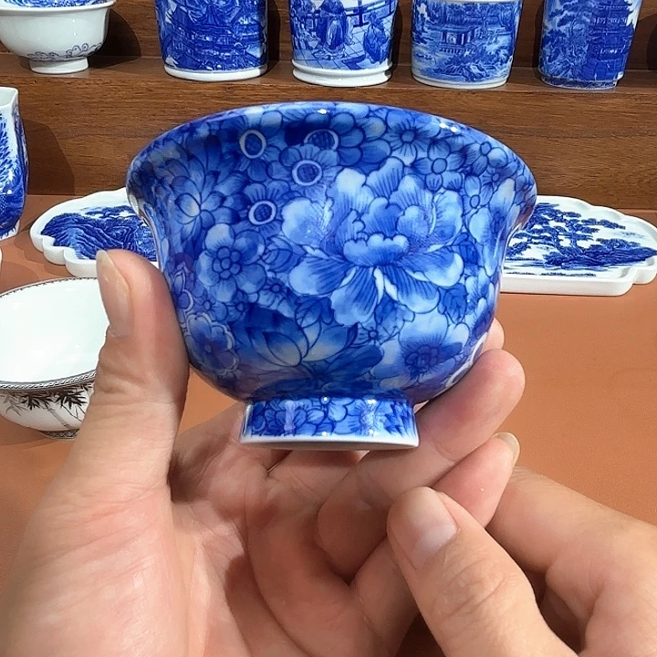 路***3青花手工手绘大压手