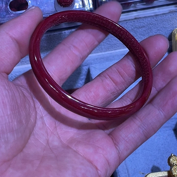 心***雨天然辰砂紫金砂64内心经手镯