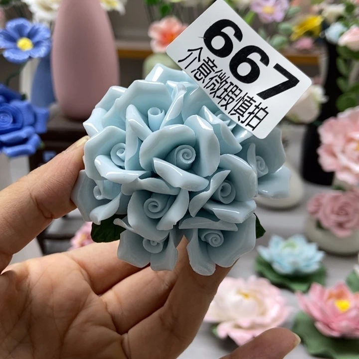 陶瓷手工制作陶瓷花