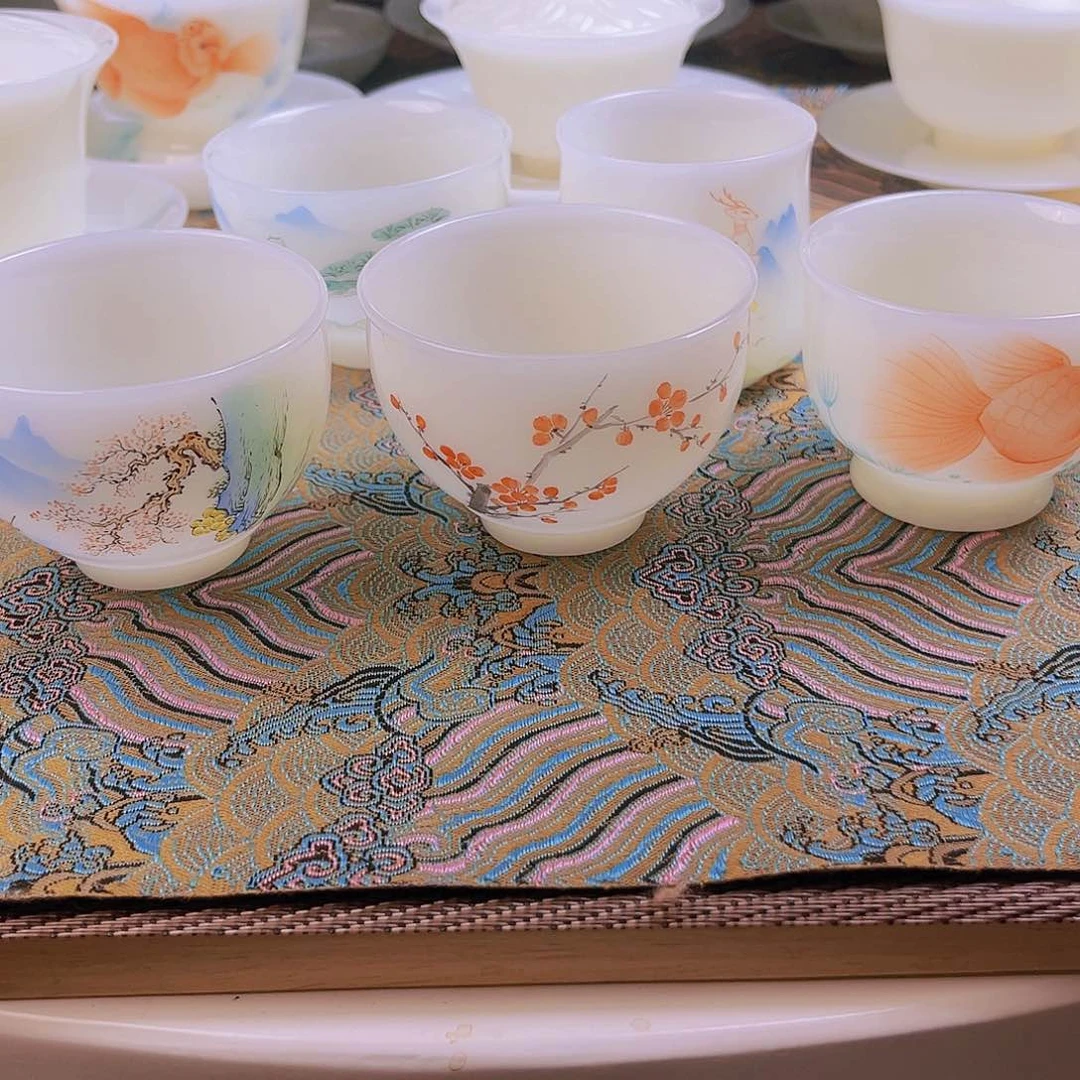 盖碗瓷x****n高档精品纯手绘主人杯