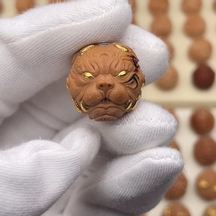 猴头核桃吊坠满工狗王