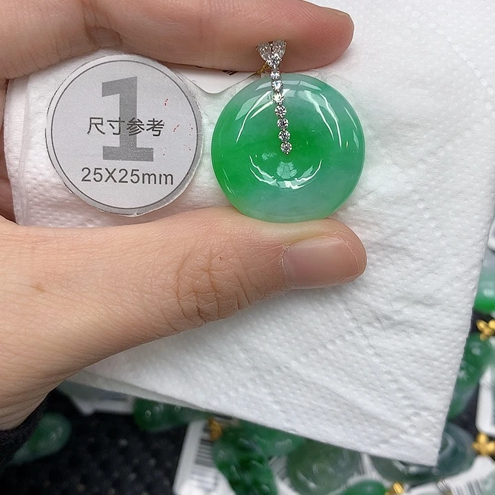 颈饰18K金镶嵌翡翠145679988