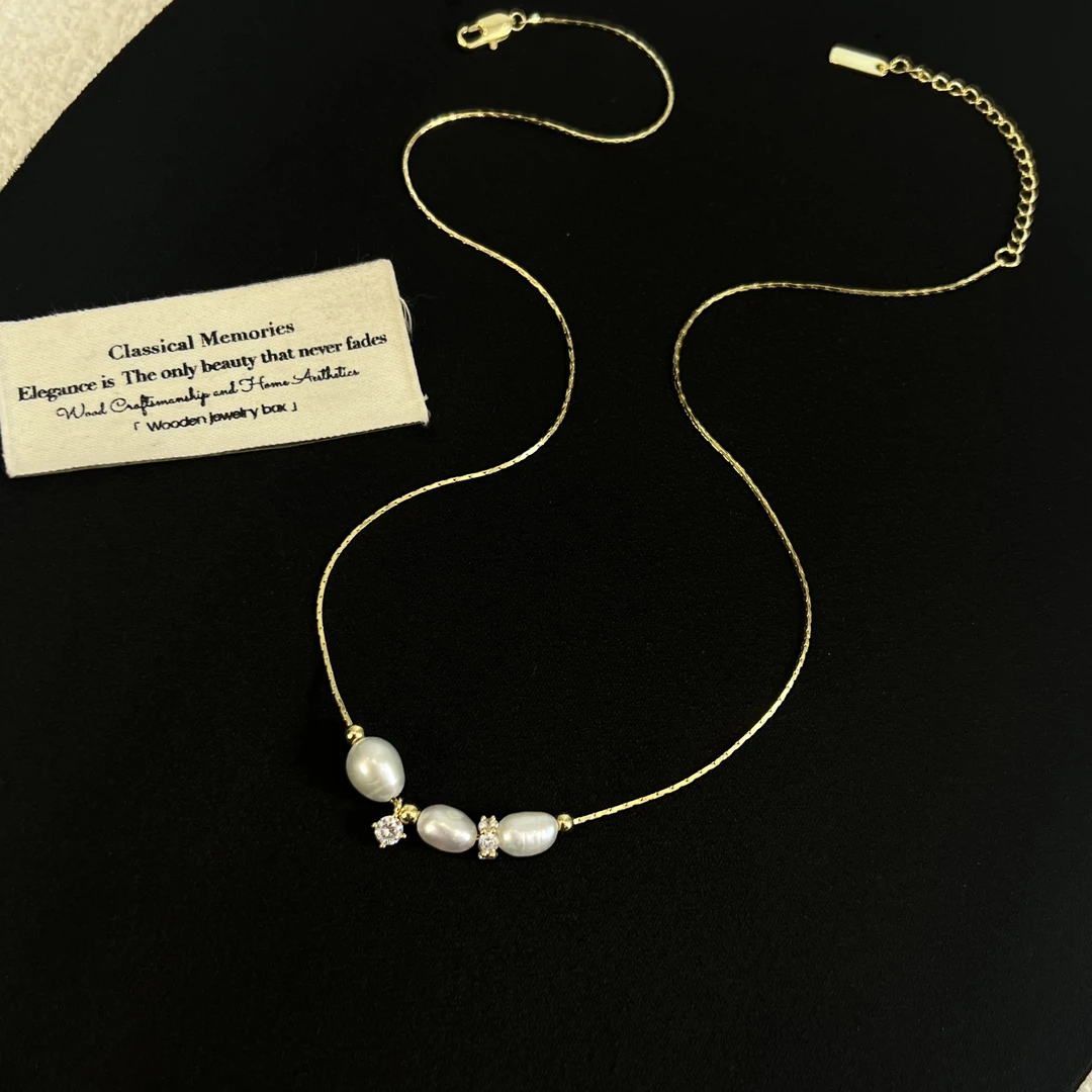 铜合金锆石项链 【风过兰舟】韩风iu同款项链8892