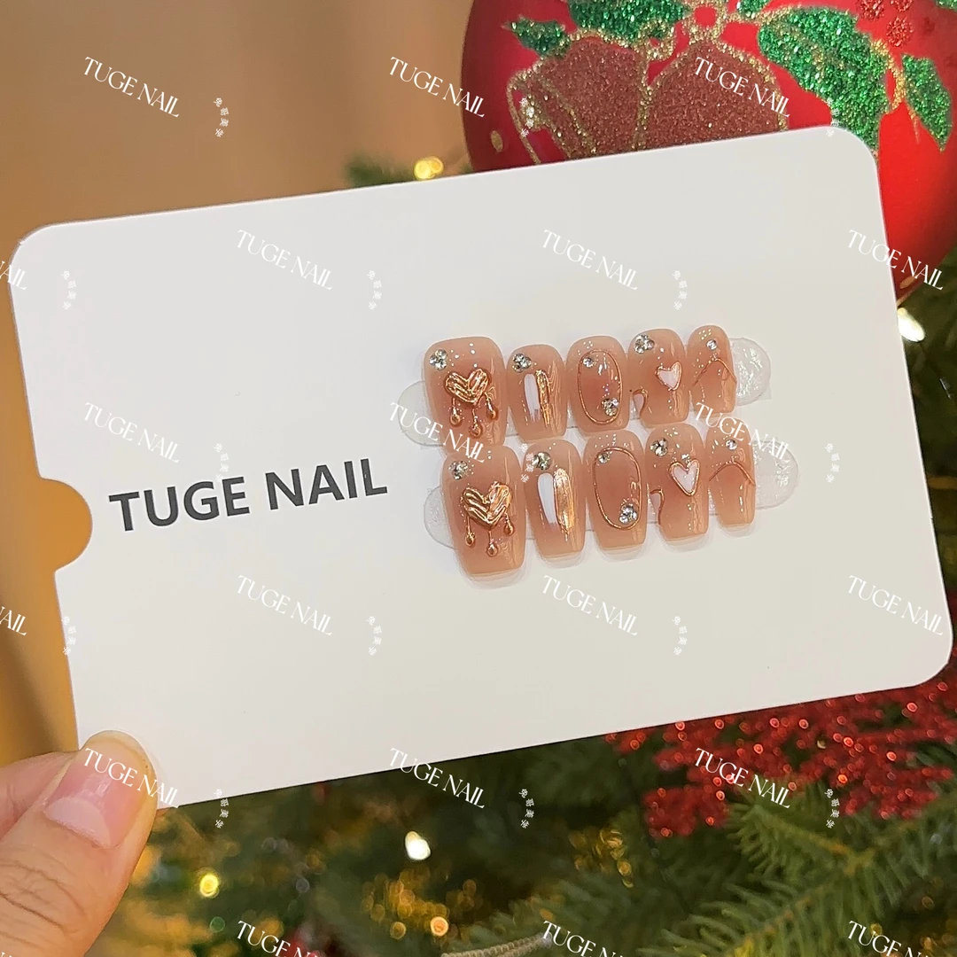 TugeNail “奶油甜心” 纯欲风重工千金美甲设计师款穿戴甲TGN127