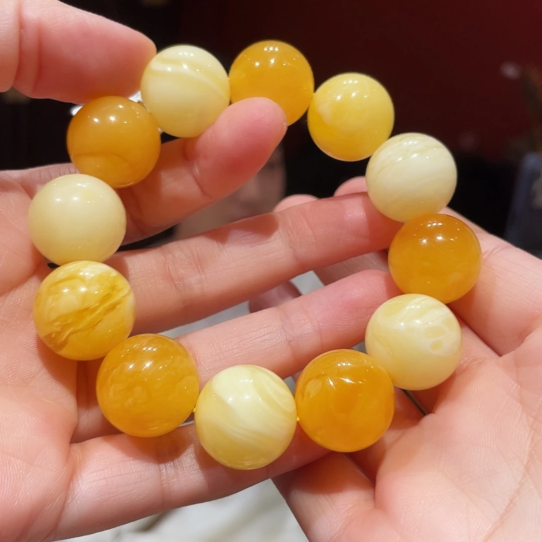蜜蜡未镶嵌手链蜜蜡多宝