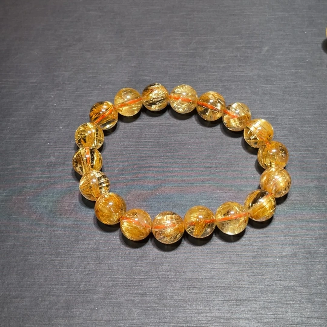 C***.水晶未镶嵌手串金钛晶