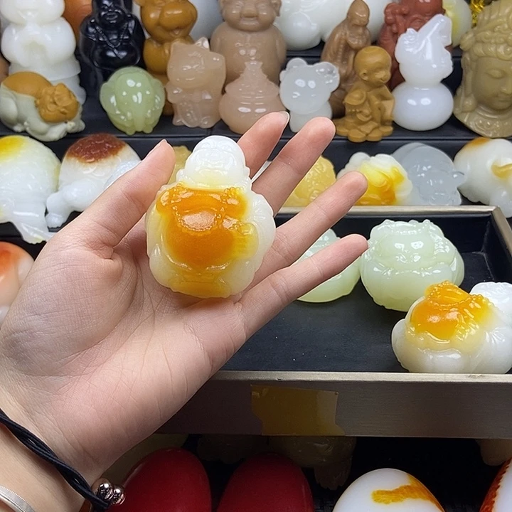 无花朵原石雕刻把件
