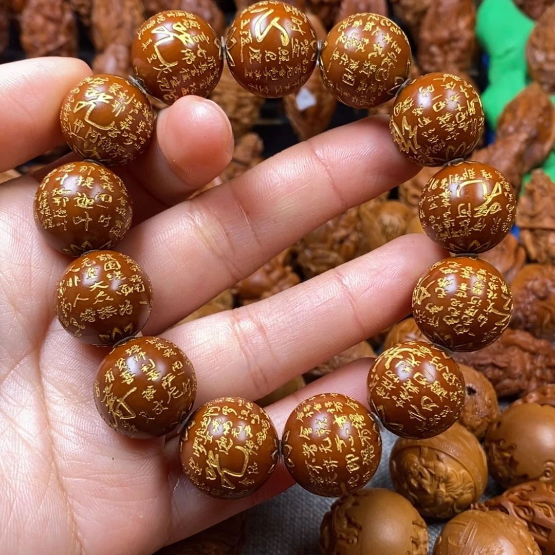 橄榄核手串/手链1.8光珠正圆佛经手串