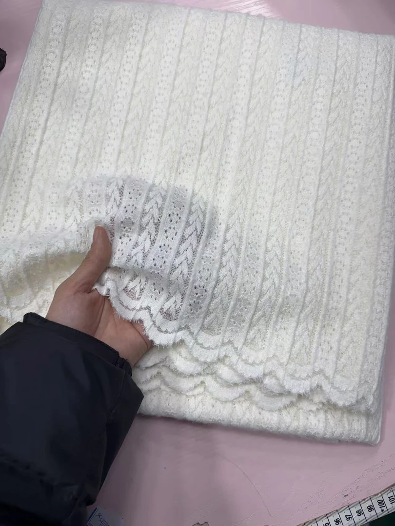 布料白色提花蕾丝1-1.2米可选多拍连裁