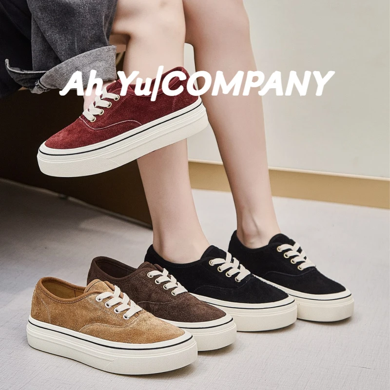 复古头层牛皮厚底小白鞋女2025秋季新款舒适百搭时尚休闲运动板鞋