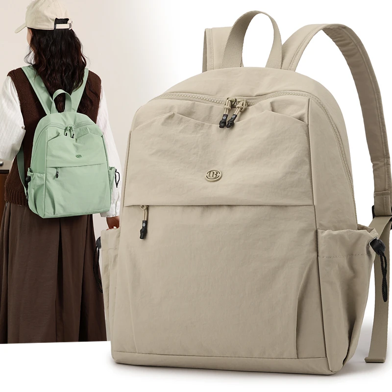 轻便轻职风文艺风耐磨防水双肩包多功能糖果色时尚背包大容量书包