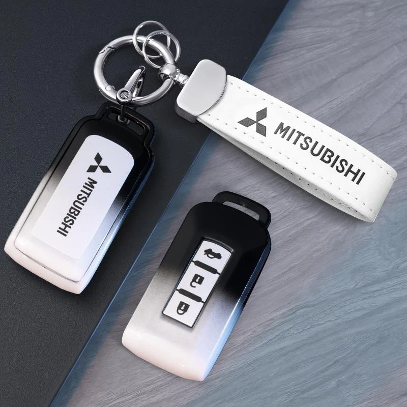 三菱欧蓝德钥匙套欧兰德汽车奕歌女士劲炫车高档壳扣男渐变钥匙包