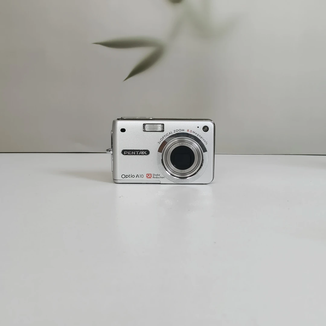 9新 Pentax/宾得 A10 ccd相机800万像素3倍光学变焦喵喵机银色