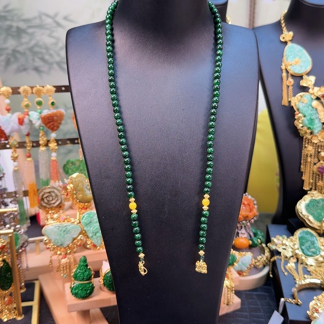 翡翠未镶嵌项链福利干青万能链6mm